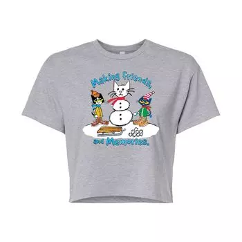 Укороченная футболка с рисунком Pete The Cat Making Friends для юниоров Licensed Character