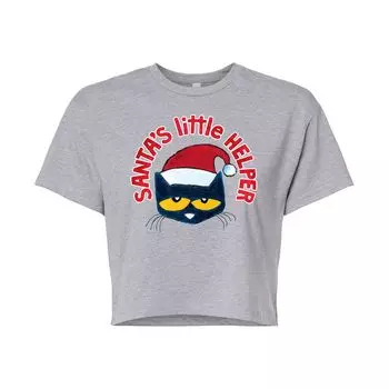 Укороченная футболка с рисунком Pete The Cat Santas Helper для юниоров Licensed Character