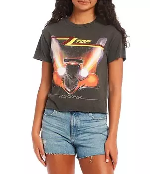 Укороченная футболка с рисунком Philcos Zz Top Eliminator, черный