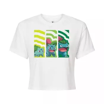Укороченная футболка с рисунком Pokmon Bulbasaur Evolution для юниоров Licensed Character, белый