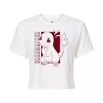 Укороченная футболка с рисунком Pokmon Charmander для юниоров Licensed Character, белый
