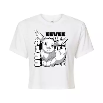 Укороченная футболка с рисунком Pokmon для детей "Eevee 133" Licensed Character, белый