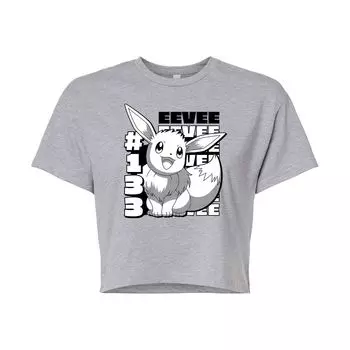 Укороченная футболка с рисунком Pokmon для детей "Eevee 133" Licensed Character, серый