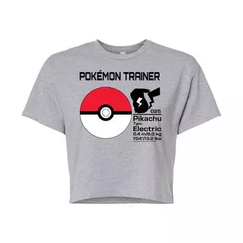 Укороченная футболка с рисунком Pokmon для подростков "Pokmon Trainer" Licensed Character