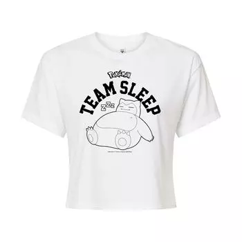 Укороченная футболка с рисунком Pokmon для юниоров Team Sleep Licensed Character, белый