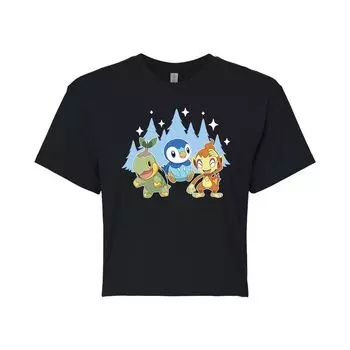 Укороченная футболка с рисунком Pokmon Sinnoh Winter Group Shot для юниоров Licensed Character