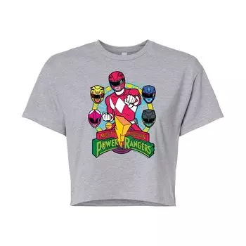 Укороченная футболка с рисунком Power Rangers для юниоров Red Ranger Licensed Character, серый