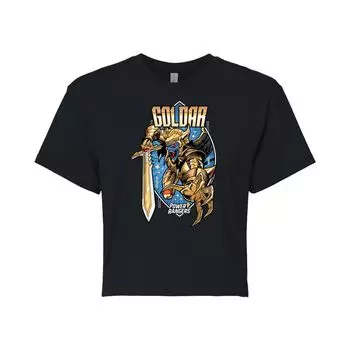 Укороченная футболка с рисунком Power Rangers Goldar для юниоров Licensed Character, черный
