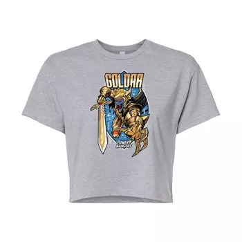 Укороченная футболка с рисунком Power Rangers Goldar для юниоров Licensed Character, серый