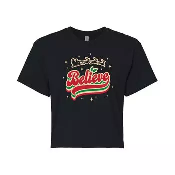 Укороченная футболка с рисунком Retro Believe для подростков Licensed Character
