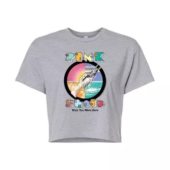 Укороченная футболка с рисунком роботов Pink Floyd для юниоров Wish You Were Here Robots Licensed Character