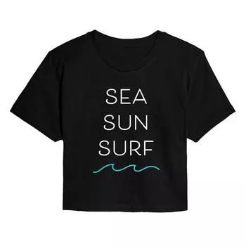 Укороченная футболка с рисунком Sea Sun Surf для юниоров Licensed Character