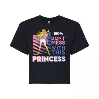 Укороченная футболка с рисунком She-Ra Dont Mess для юниоров Licensed Character, черный