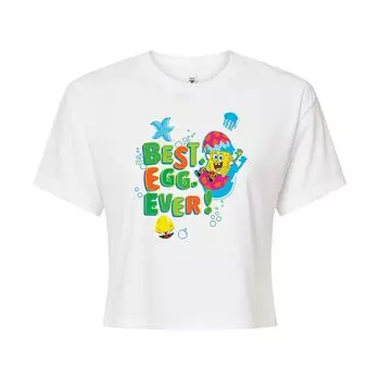 Укороченная футболка с рисунком SpongeBob Best Egg для юниоров Licensed Character, белый