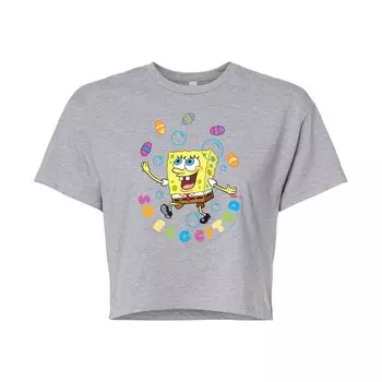 Укороченная футболка с рисунком SpongeBob So Eggcited для юниоров Licensed Character