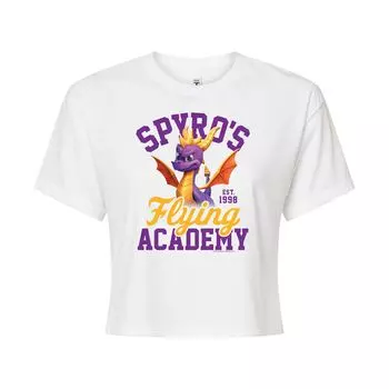 Укороченная футболка с рисунком Spyro Academy для юниоров Licensed Character, белый