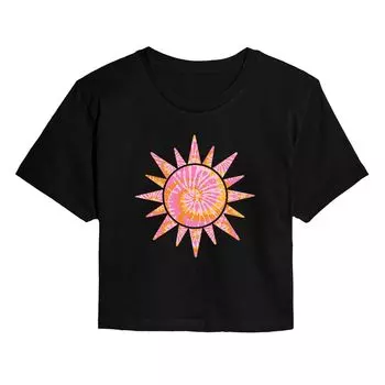 Укороченная футболка с рисунком Sun для подростков Tie Dye Licensed Character