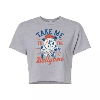 Укороченная футболка с рисунком Take Me To The Ballgame для юниоров Licensed Character, серый