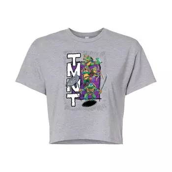 Укороченная футболка с рисунком Teenage Mutant Ninja Turtles Mutant Mayhem для юниоров Licensed Character, серый