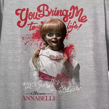 Укороченная футболка с рисунком The Conjuring Annabelle You Bring Me To Life для юниоров Licensed Character