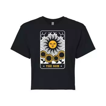 Укороченная футболка с рисунком The Sun Tarot Card для юниоров Licensed Character