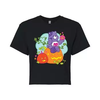 Укороченная футболка с рисунком тыквы Care Bears Juniors Licensed Character, черный