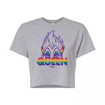 Укороченная футболка с рисунком Ursula Queen Disney's Villians Juniors Licensed Character, серый