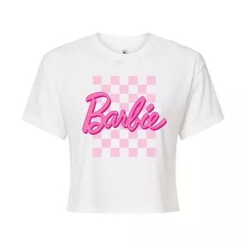 Укороченная футболка с рисунком в клетку Barbie Juniors' Barbie