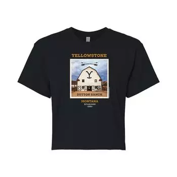 Укороченная футболка с рисунком Yellowstone Barn "Dutton Ranch" для юниоров Licensed Character