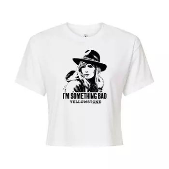 Укороченная футболка с рисунком Yellowstone Beth для юниоров "I'm Something Bad" Licensed Character, белый