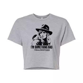 Укороченная футболка с рисунком Yellowstone Beth для юниоров "I'm Something Bad" Licensed Character, серый