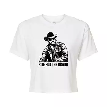 Укороченная футболка с рисунком Yellowstone для юниоров "Ride For The Brand" Licensed Character, белый