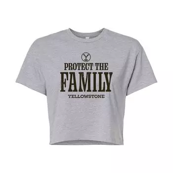 Укороченная футболка с рисунком Yellowstone Family для юниоров Licensed Character, серый