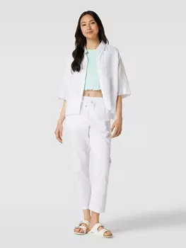 Укороченная футболка с узором в полоску модель "МАДИ" Vero Moda, бирюзовый