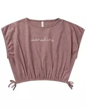 Укороченная футболка с завязками Rylee + Cru Collective, желтый