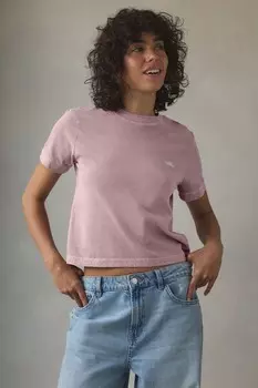 Укороченная футболка Self., розовый