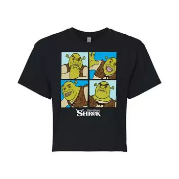 Укороченная футболка Shrek Grid для юниоров Licensed Character, черный