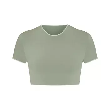 Укороченная футболка SKIMS Seamless Modal, цвет Mineral