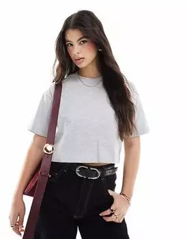 Укороченная футболка свободного кроя Cotton On серого цвета Cotton:On