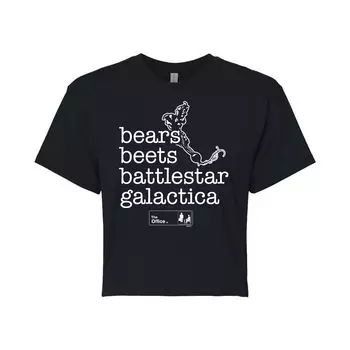 Укороченная футболка The Office Bears Beets для юниоров Licensed Character, черный