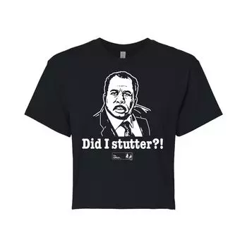 Укороченная футболка The Office Did I Stutter для юниоров Licensed Character, черный