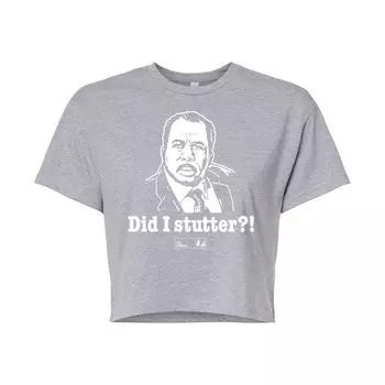 Укороченная футболка The Office Did I Stutter для юниоров Licensed Character, серый