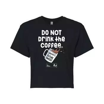 Укороченная футболка The Office для подростков цвета кофе Licensed Character, черный