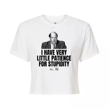 Укороченная футболка The Office для юниоров Licensed Character, белый