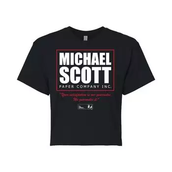 Укороченная футболка The Office для юниоров Michael Scott Licensed Character, черный