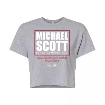 Укороченная футболка The Office для юниоров Michael Scott Licensed Character, серый