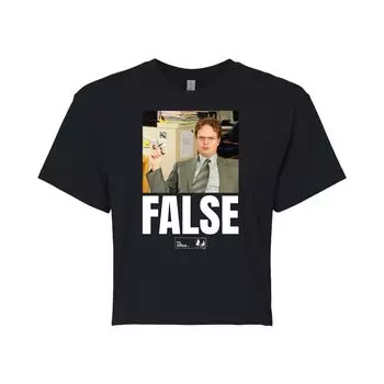Укороченная футболка The Office Dwight для юниоров Licensed Character, черный