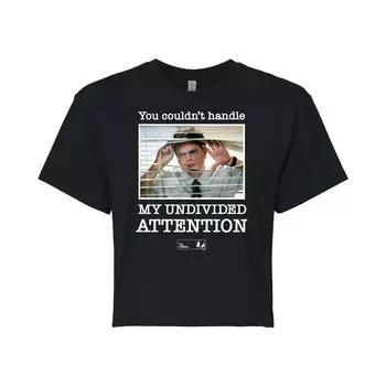 Укороченная футболка The Office Dwight Schrute для юниоров Licensed Character, черный