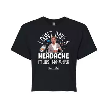 Укороченная футболка The Office Headache для юниоров Licensed Character, черный