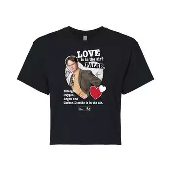 Укороченная футболка The Office Love In Air для юниоров Licensed Character, черный